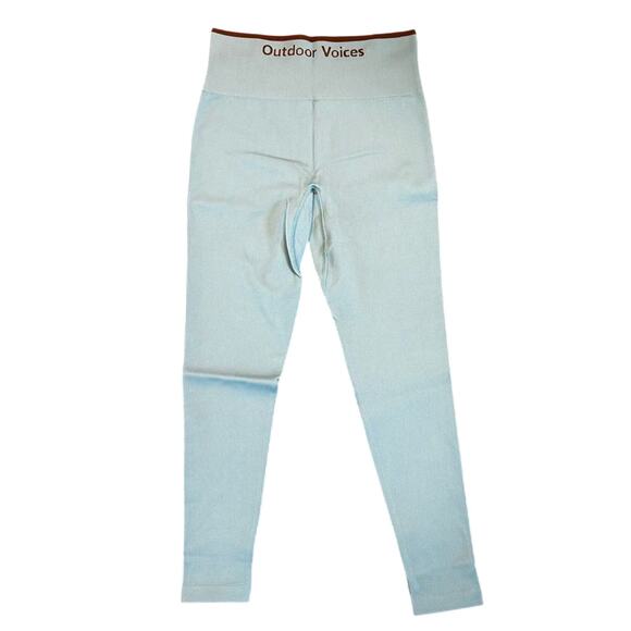 NWT Outdoor Voices Seamless Rib 7/8 Leggings In Storm Size M - Picture 7 of 8